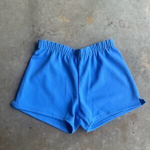 Vintage 80s Russell Athletic Baby Blue Girls Medium Gym Active Sporty Short Shor